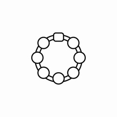 circular diagram with nodes icon sign vector