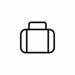 square luggage bag icon sign vector