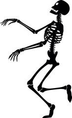vector illustration of a skeleton