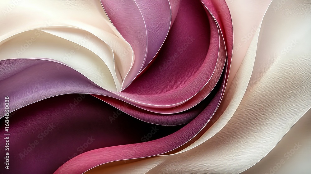 Aufkleber ethereal layers of delicate gradients in plum and sand tones create a tranquil abstract composition