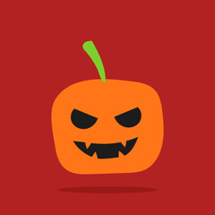 Halloween Pumpkin Illustration in Spooky Style for Holiday Decoration and Party Design