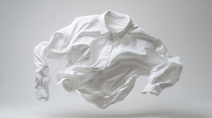 Obraz premium White shirt, draped and floating