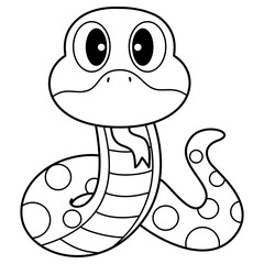 snake cartoon outline