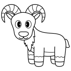urial cartoon outline