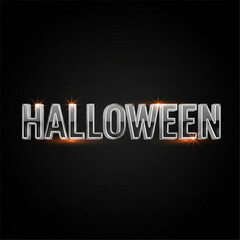 Halloween Text Vector Icon: Spooky 'Halloween' Typography with Dripping Letters for Holiday Designs, Party Flyers, and Social Media