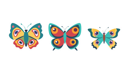 peacock-butterflies-icon-set