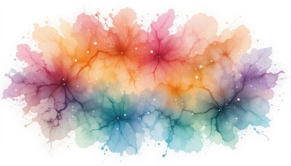 Fototapeta premium Pastel Watercolor Halloween background. scary halloween background. halloween background with pumpkin and bats