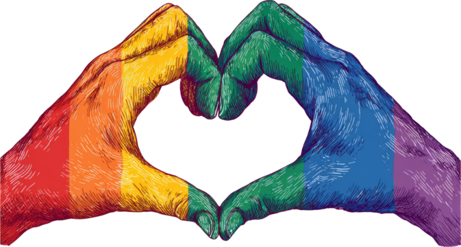Love Conquers All: Hands Unite in Pride - Powered by Adobe