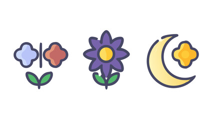 Obraz premium moonflower-icon-set (1)