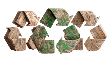Recycled cardboard recycling symbol