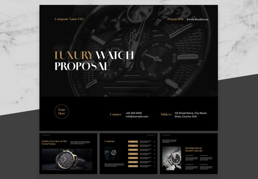 Black And Brown Luxury Event Proposal