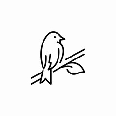 bird on branch icon sign vector