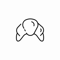 classic croissant pastry icon sign vector