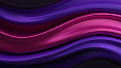 Abstract Purple and Pink Wave Background: Luxurious, Elegant, and Smooth 3D Render