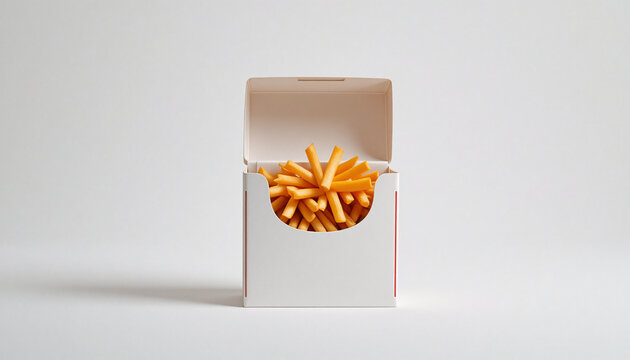 A french fried in a white open box