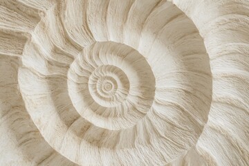 Ammonite fossil spiral texture