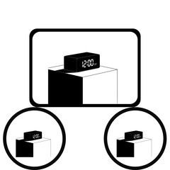 minimalist black and white clock