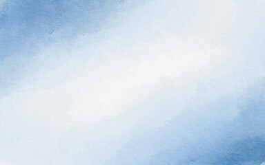 Marine background template for nautical themes in soft watercolor blue tint glazes and gradients to convey the mood of the underwater world.Illustration for decorating postcards,banners,invitations