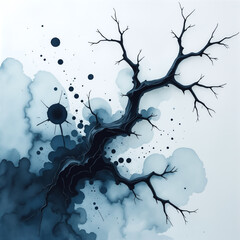 A spooky branch deep in the woods.