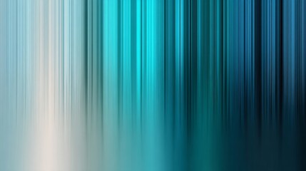 Abstract design featuring turquoise to blue gradient with vertical blur, minimalist motion blur concept, elegant modern background for cover, banner, or poster