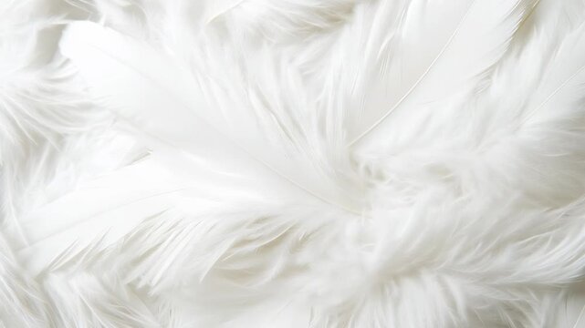 Soft White Feather Texture. Soft white feathers create a tranquil, airy texture. Ideal for elegant, calm designs. 