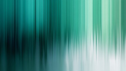 Abstract emerald to teal gradient background with blurred vertical lines, minimalist motion blur effect, clean elegant design for banner, cover, or poster