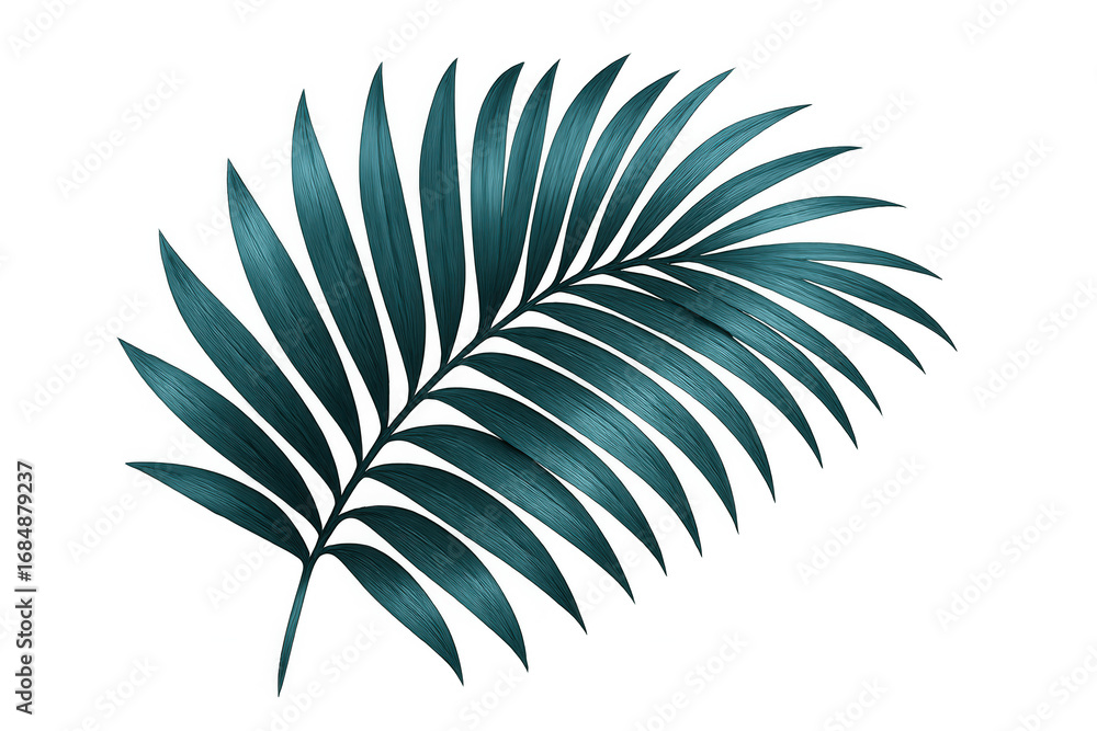 Poster vibrantly colored palm leaf tropical design element to add an exotic touch of nature to your project