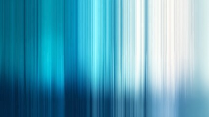 Abstract design featuring turquoise to blue gradient with vertical blur, minimalist motion blur concept, elegant modern background for cover, banner, or poster