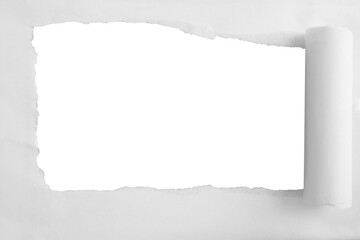 Torn paper with black background and copy space