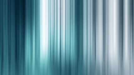 Obraz premium Abstract cyan to white gradient background with blurred vertical lines, minimal clean motion blur effect, modern design for banner, poster, or cover