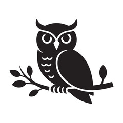 owl sitting on branch