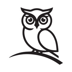 owl on white background vector