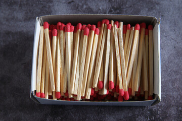 Close-up of an open matchbox