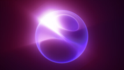 A digital energy orb with radiant blue hues, surrounded by fine light trails and cosmic textures in a dark void