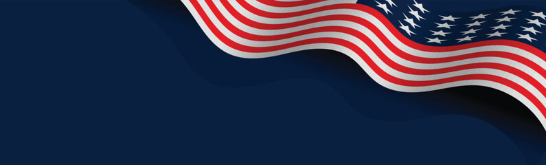 USA patriotic background with stars and stripes, a powerful symbol of freedom and independence