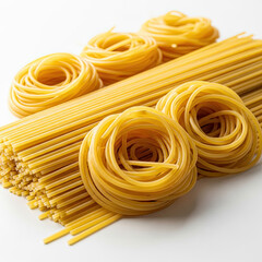 pasta on white background