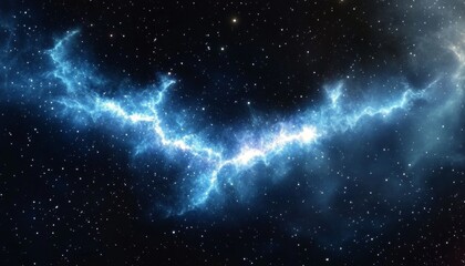 Stunning Blue Nebula Illuminates the Hyperspace Background A Cosmic Journey Through the Stars