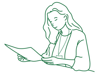 女性　イラスト