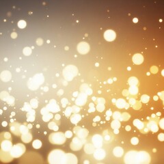 Soft Golden Glow With Sparkling Particles