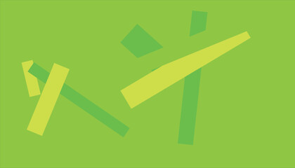 Abstract geometric shapes in varying shades of green and yellow.