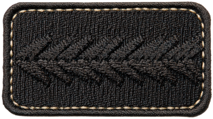 Dark Brown Leather Patch with Stitching Detail