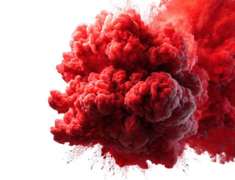 Abstract red ink explosion