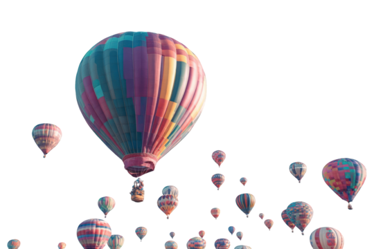 Colorful hot air balloons in the sky (2)