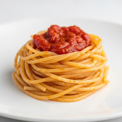 pasta on white background