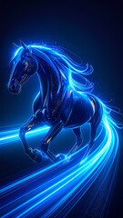Neon Stallion &ndash; The Unstoppable Spirit of Digital Freedom