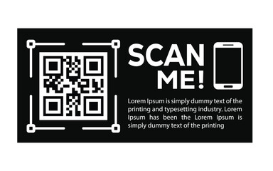 Obraz premium QR code scan icon set. Scan me frame. QR code scan for smartphone. QR code for mobile app, payment and identification. Vector illustration.