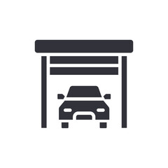 Silhouette Of Automobile Parked Comfortably Within A Private Storage Area Depicting Shelter And