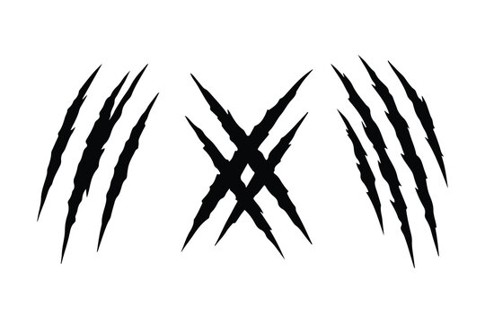 Sharp Claw Marks for Halloween and Horror Themed Design