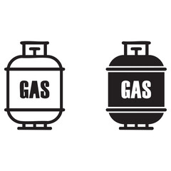 Gas cylinder icon, gas balloon icon vector illustration
