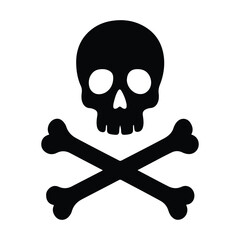 Set of Skull and Crossbones Icons for Halloween and Pirate Themes